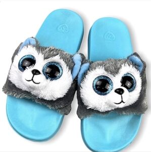 TY Beanie Boo Slush the Husky Pool Slides size 11-13